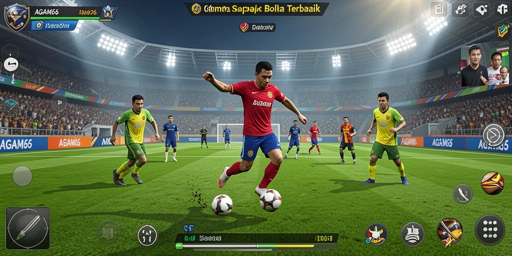 Tampilan menarik dari gameplay AGAM66 dengan aksi sepak bola yang mengesankan.