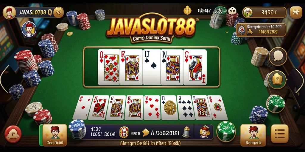 Screenshot permainan <strong>JAVASLOT88</strong> yang menunjukkan keseruan bermain Domino.