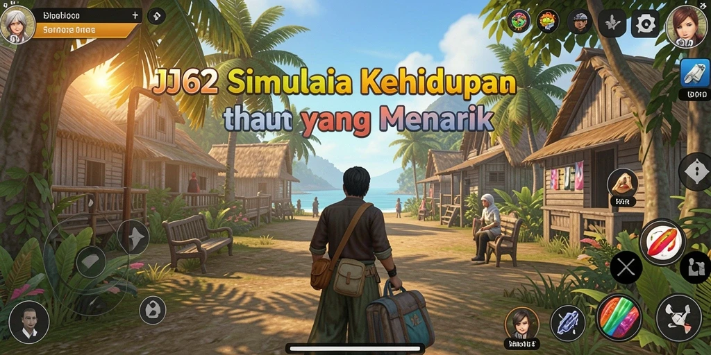 Screenshot gameplay JJ62 yang menggambarkan interaksi karakter.