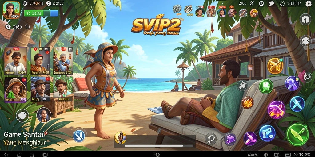 Tampilan gameplay SVIP2 yang ceria dan menghibur.
