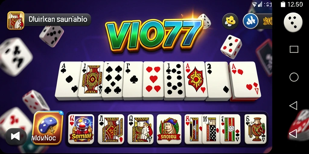 Tampilan gameplay Domino yang seru dari VIO77.